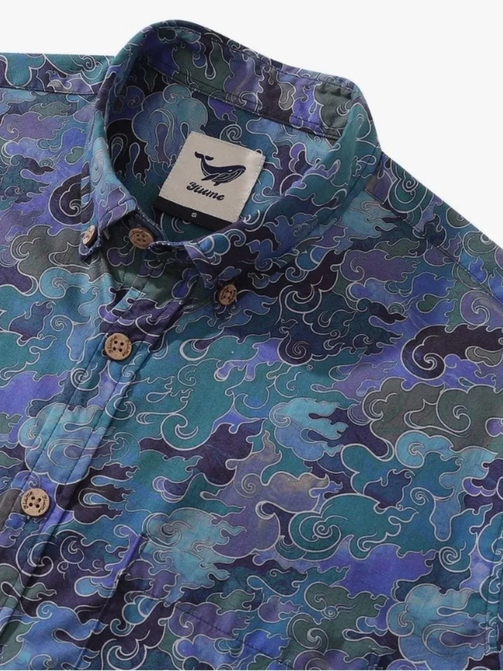 David Yiume long sleeve Hawaiian style shirt